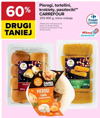 Pierogi tortellini krokiety paszteciki Carrefour promocja w Carrefour