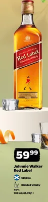 Whisky Johnnie Walker Red Label Blended Scotch promocja w Netto