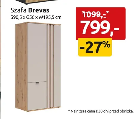 Szafa Brevas promocja w Black Red White