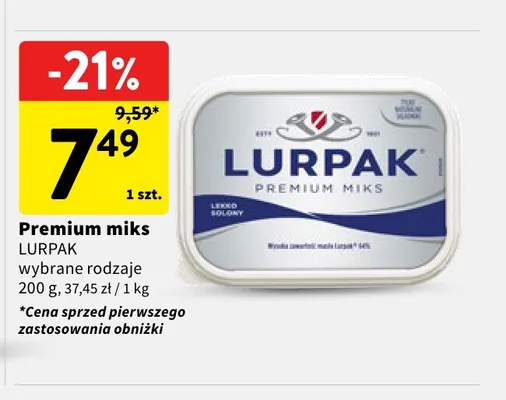 Premium miks Lurpak promocja w Intermarche