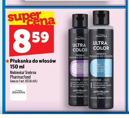 Płukanka do włosów niebieska Joanna promocja w TOPAZ