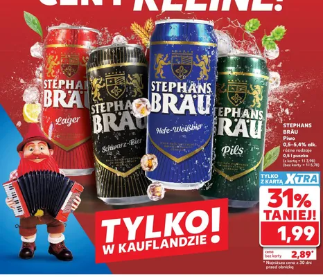 Piwo STEPHANS BRÄU Lager promocja w Kaufland