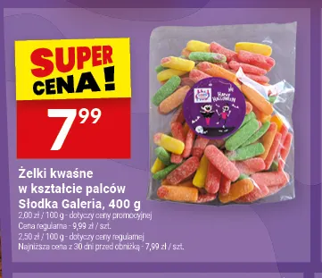 Żelki kwaśne w kształcie palców Słodka Galeria promocja w Twój Market
