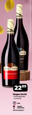 Wino czerwone Mogen David Concord promocja w Netto