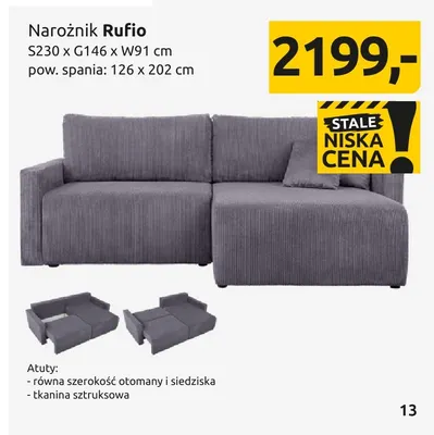 Narożnik Rufio promocja w Black Red White