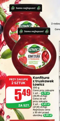Konfitura z truskawek Łowicz promocja w Dino