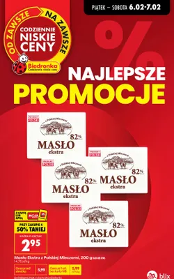 Masło Ekstra z Polskiej Mleczarni 82% promocja w Biedronka