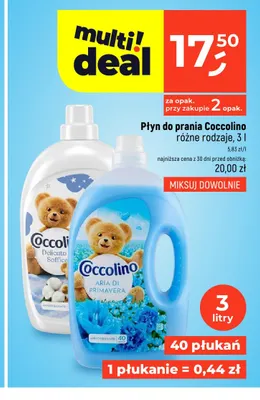 Płyn do prania Coccolino Aria Di Primavera promocja w Dealz