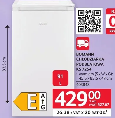 Chłodziarka KS7254 BOMANN promocja w Selgros