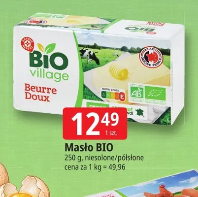 Masło półsłone BIO Bio Village promocja w Leclerc