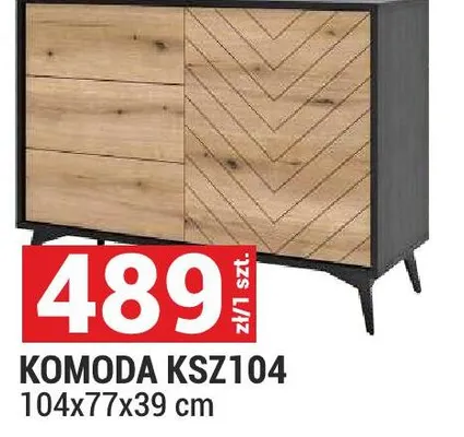 Komoda KSZ104 System Diamond kolor evoke/czarny 104x77x39cm promocja w Merkury Market