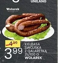 Kiełbasa swojska z galaretką Wolarek promocja w Wafelek