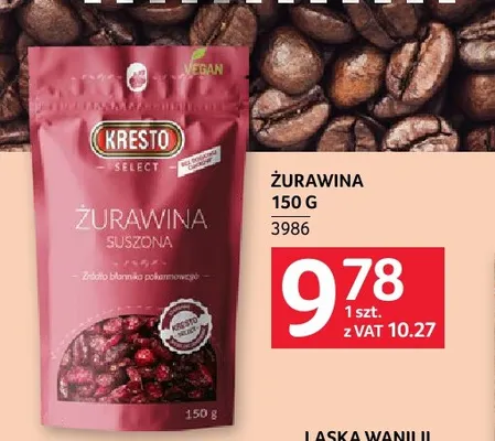 Żurawina Kresto promocja w Selgros