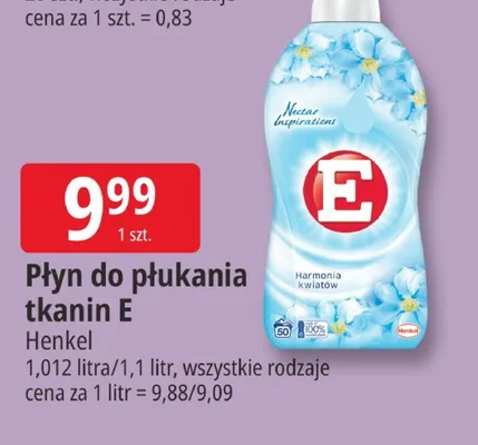 Płyn do płukania tkanin E promocja w Leclerc