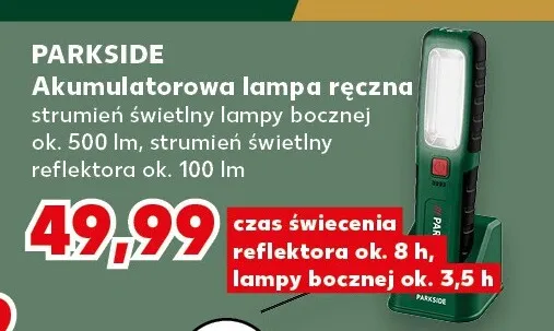 Lampa ręczna akumulatorowa Parkside promocja w Kaufland