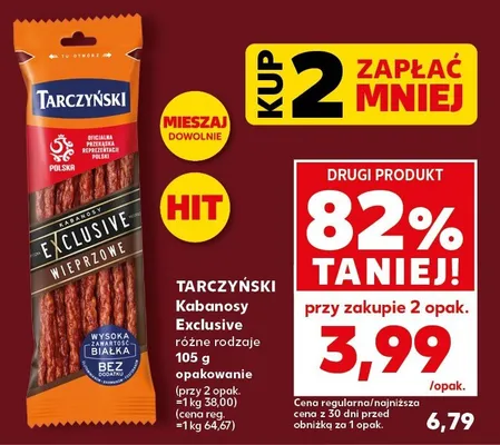 Kabanosy Exclusive różne rodzaje promocja w Kaufland