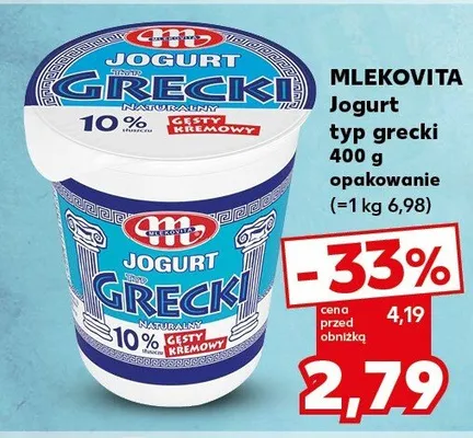 Jogurt typ grecki 10% promocja w Kaufland