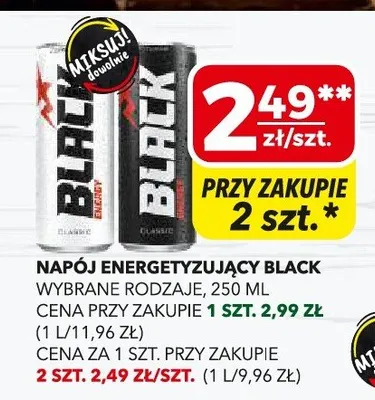 Napój energetyzujący wybrane rodzaje promocja w Top Market