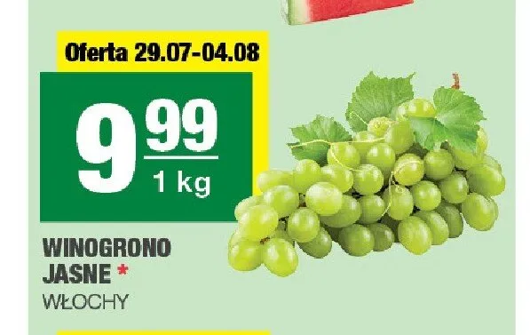 Winogrono jasne promocja w SPAR