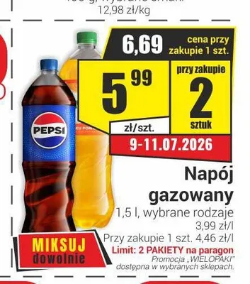 Napój gazowany Pepsi promocja w Delikatesy Sezam