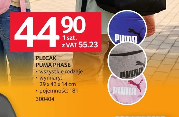 Plecak Puma Phase promocja w Selgros