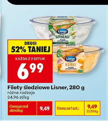 Filety śledziowe Lisner Szparagi promocja w Biedronka