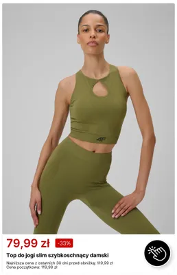 Top do jogi slim szybkoschnący damski 4F promocja w 4F