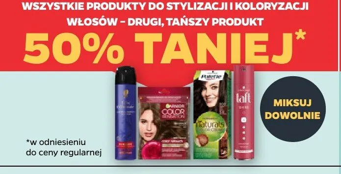 Produkty do stylizacji i koloryzacji włosów promocja w Netto