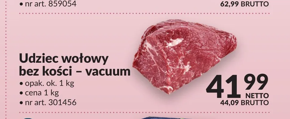 Udziec wołowy bez kości vacuum promocja w Makro