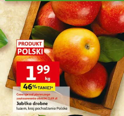 Jabłka drobne promocja w Auchan