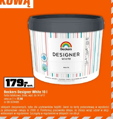 Farba Designer White promocja w OBI