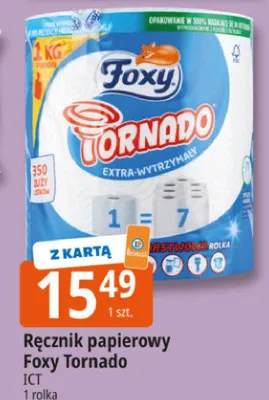 Ręcznik papierowy Foxy Tornado promocja w Leclerc