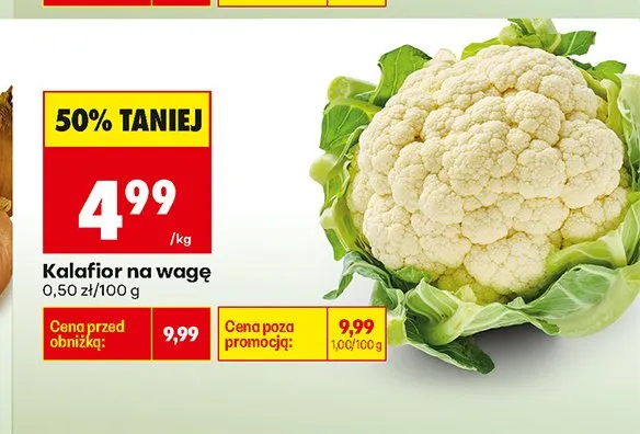 Kalafior na wagę promocja w Biedronka