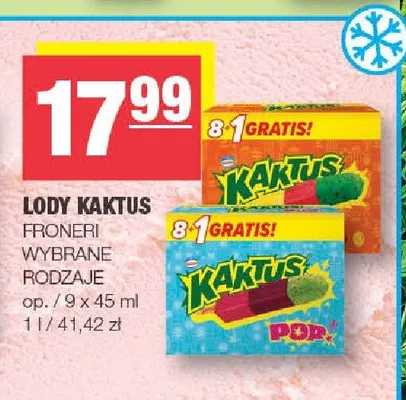 Lody Kaktus klasyczny 9-pak promocja w SPAR
