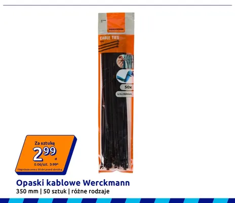 Opaski kablowe Werckmann 350 mm promocja w Action