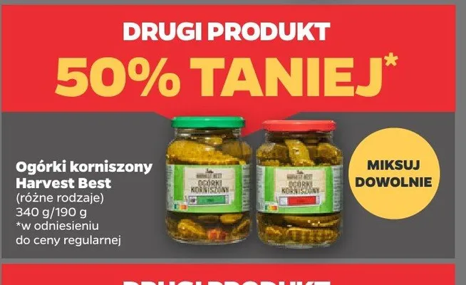 Ogórki korniszony Harvest Best promocja w Netto