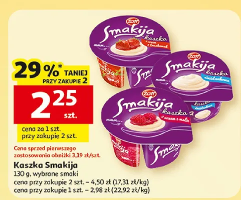 Kaszka Smakija, wybrane smaki promocja w Auchan