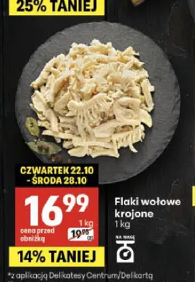 Flaki wołowe krojone promocja w Delikatesy Centrum