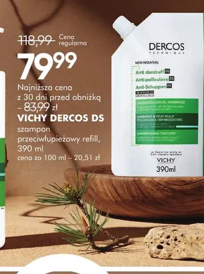Szampon przeciwłupieżowy refill Vichy Dercos DS promocja w Super-Pharm