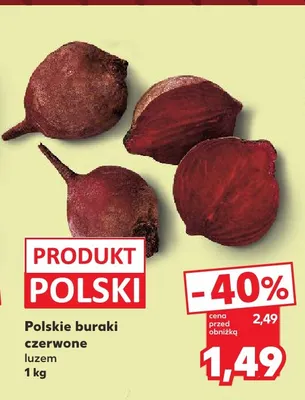 Buraki czerwone polskie promocja w Kaufland