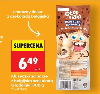 Kluseczki na parze z belgijską czekoladą promocja w Biedronka