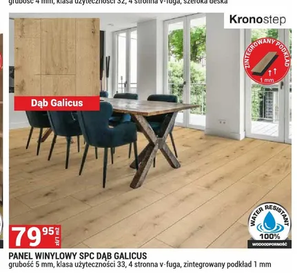 Panel winylowy SPC Kronostep Dąb Galicus promocja w Merkury Market
