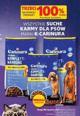 Karma dla psów sucha K-Carinura Premium Komplett-Nahrung promocja w Kaufland