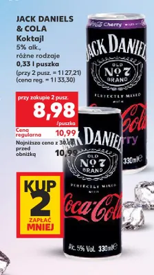 Koktajl Jack Daniel's & Cola promocja w Kaufland