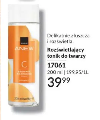 Rozświetlający tonik do twarzy Avon Anew promocja w AVON