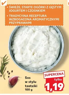 Sos w stylu tzatziki promocja w Kaufland