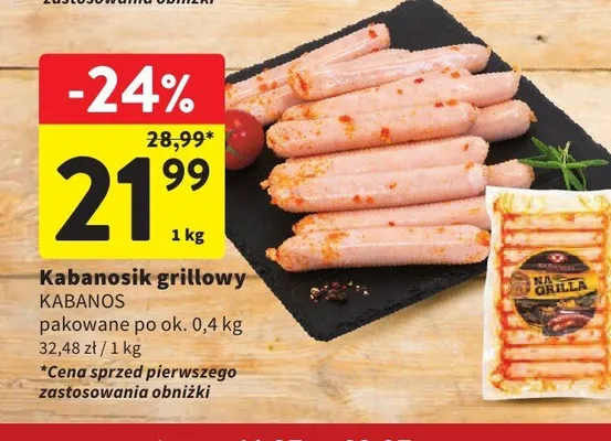 Kabanosik grillowy Kabanos promocja w Intermarche