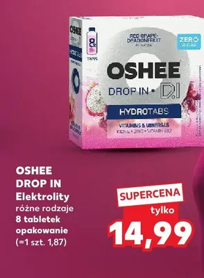 Elektrolity Oshee Drop In Hydrotabs promocja w Kaufland