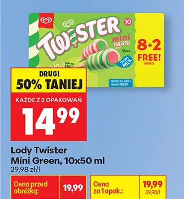 Lody Mini Green promocja w Biedronka
