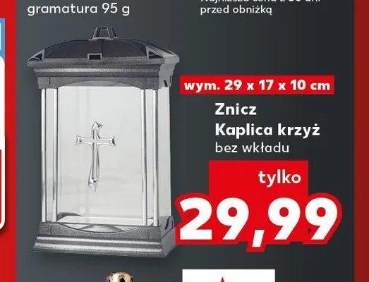 Znicz Kaplica krzyż bez wkładu promocja w Kaufland